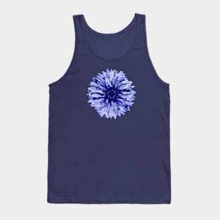 Blue Cornflower Abstract Nature Art Tank Top